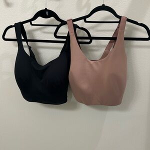 TWO Lululemon Athletica Bras—Black and Tan